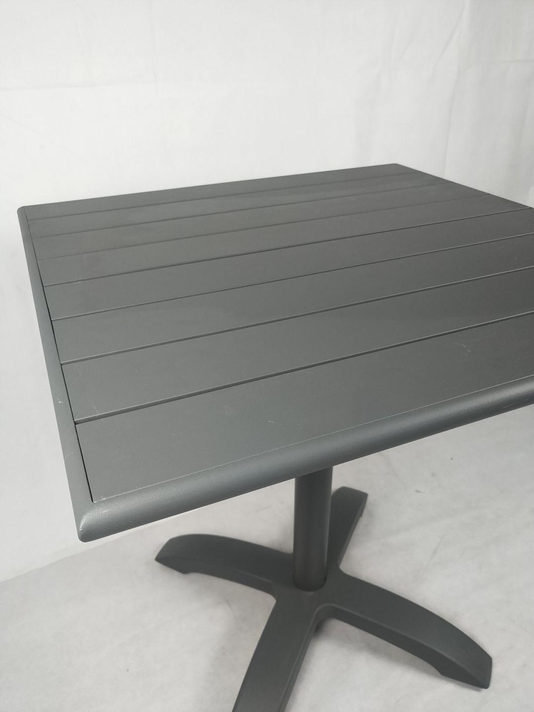 Patio Garden Aluminum Metal Slats Top Tables Set