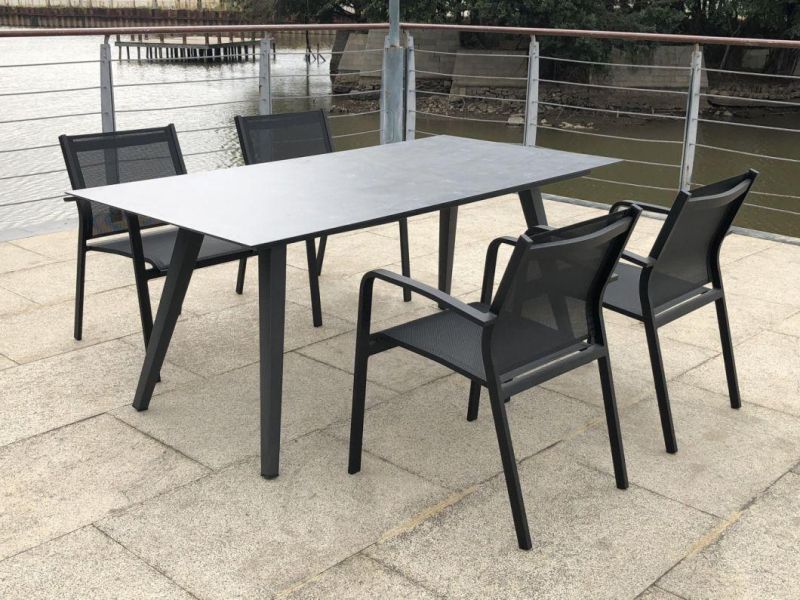 Metal European OEM Customized Foshan Rustic Dining Table Outdoor Chair