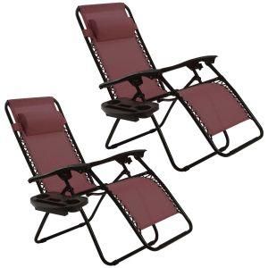 Beach Fabric Foldable Zero Gravity Outdoor Lounge Chairs