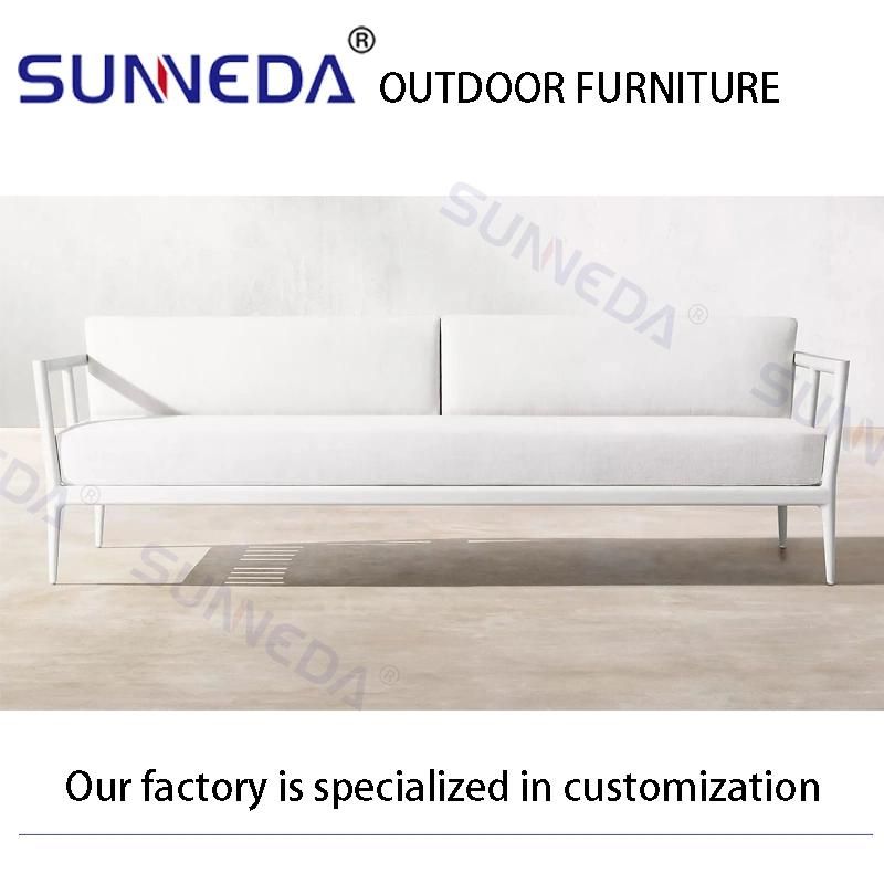 Hotel Leisure Garden Hotel Outdoor Sofa Aluminum Plate Soft Chair