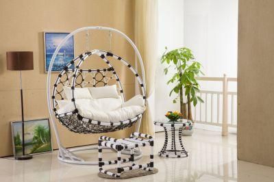 25-35days Customized OEM Foshan Cane Hanging Double Egg Shape Chair