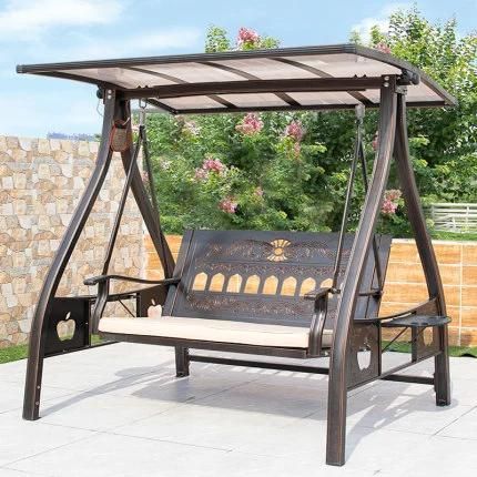 Outdoor Hanging Chair Courtyard Garden Cast Aluminum Solar Swing