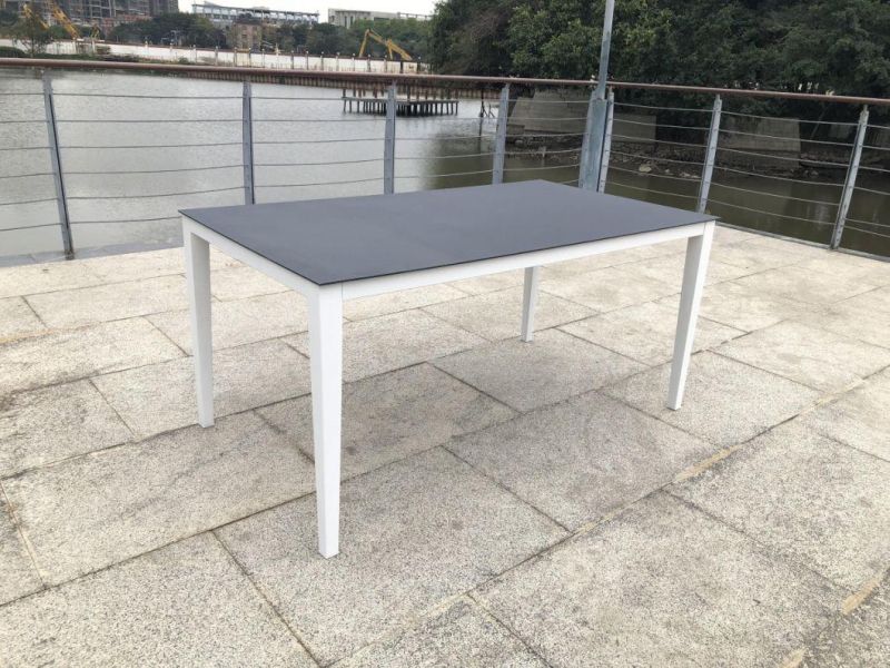 Outdoor Dining Table for 6 Bistro Hotel Villa Restaurant Table and Chairs Furniture Supplier