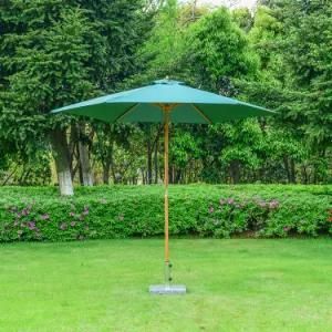 Uplion 10FT Solid Wood Big Waterproof Umbrella Garden Market Table Sun Umbrella Outdoor Patio Parasol