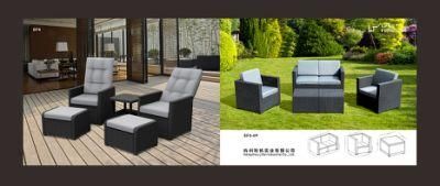 Outdoor Garden Market Knock Down Rattan Wicker Sofa Set