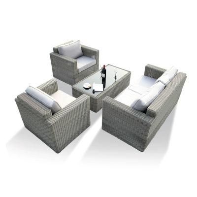 Outdoor Rattan Sofa Furniture Garfen Sofa Set PE Rattan UV Resistant Outdoor Sofa