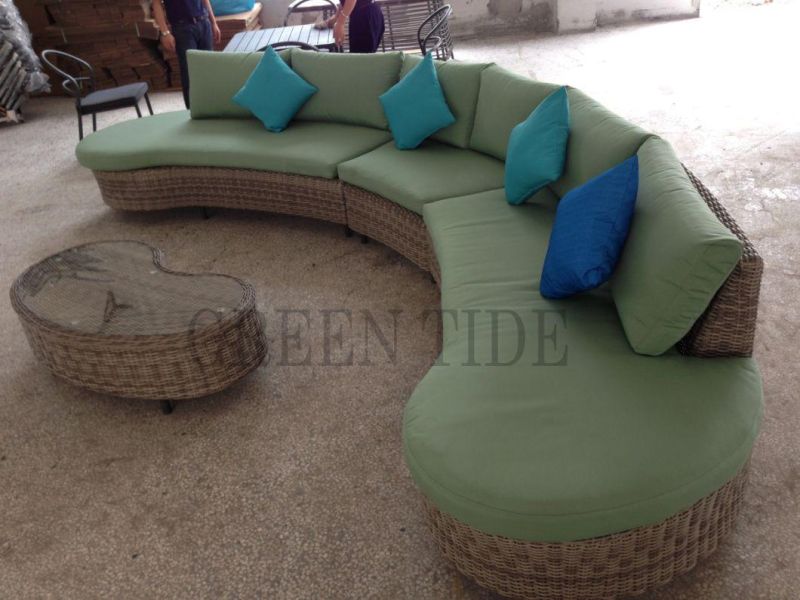 Classic All Weather Outdoor Garden Furniture Rattan Corner Sofa Set 4PCS