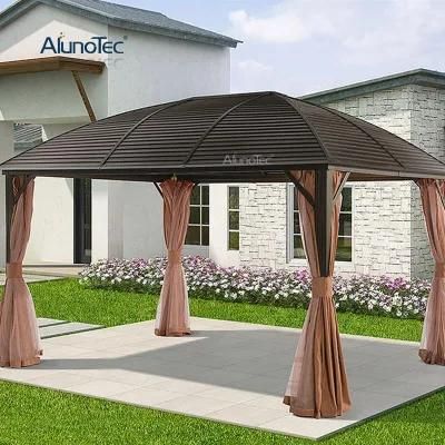 Hardtop Insulated Aluminum Frame With Netting and Curtains Gazebo Kits