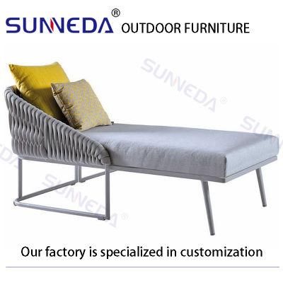 Outdoor Rattan Furniture Durable Lazy Beach Sun Lounger Furniture Set