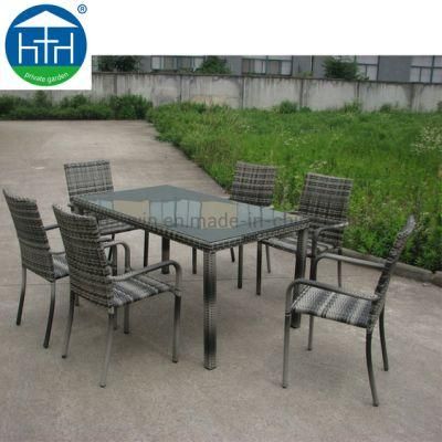 High Quality Outdoor Rattan Garden Furniture Set Dining Table and Chair