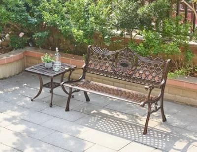 Red Gold Cast Aluminum Outdoor Garden Chair