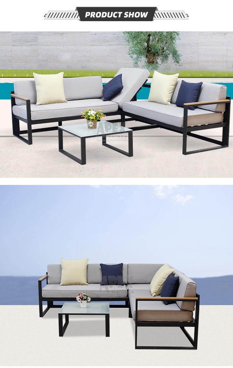 Outdoor Modern Living Room Furniture Hotel Luxury Sofa Set