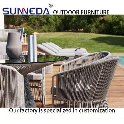 Swimming Pool Furniture Aluminum Tube Patio Module Soft Chair Set