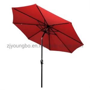 2.7m Steel Pole Outdoor Garden Patio Crank Umbrella