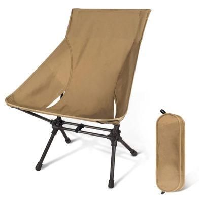 Outdoor Folding Backpacking High Back Camping Beach Chairs with Headrest