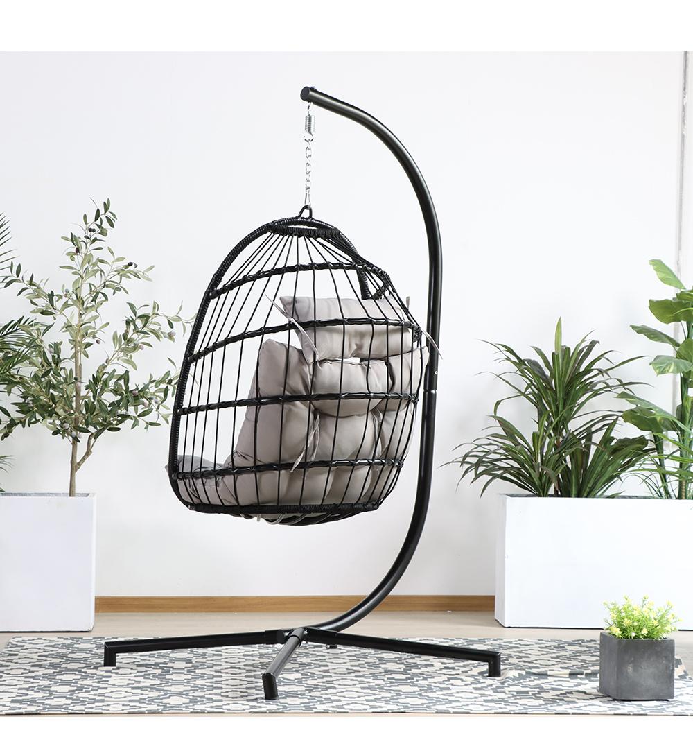 Hot Sale Foshan Customized OEM Rattan Chair Kid Hanging Egg Outdoor Furniture Swing