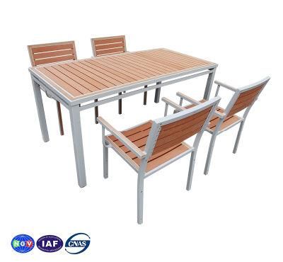 Aluminum Rectangular Dining Lounge Coffee Outdoor Bar Table and Stools