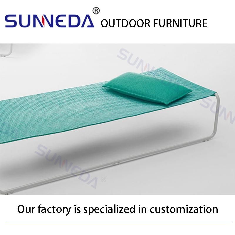 Outdoor Modern Design Presentable Leisure Simple Stainless Steel Sunlounger