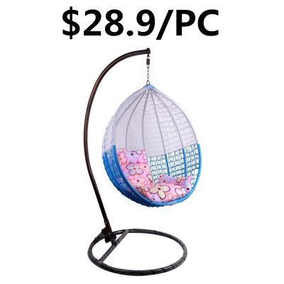 Best Value Headrest Outdoor Garden Wicker Ratten Hanging Swing Chair