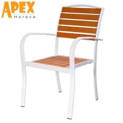 Low Price Aluminum Frame Olive Rope Armchair Garden Dining Chair