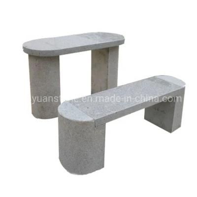 Chinese Polished G603 Light Grey Granite Garden Stone Bench