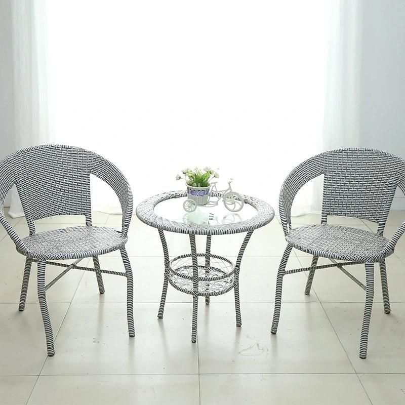 Stackable Modern Outdoor Cafeteria Balcony Patio Rattan Chair