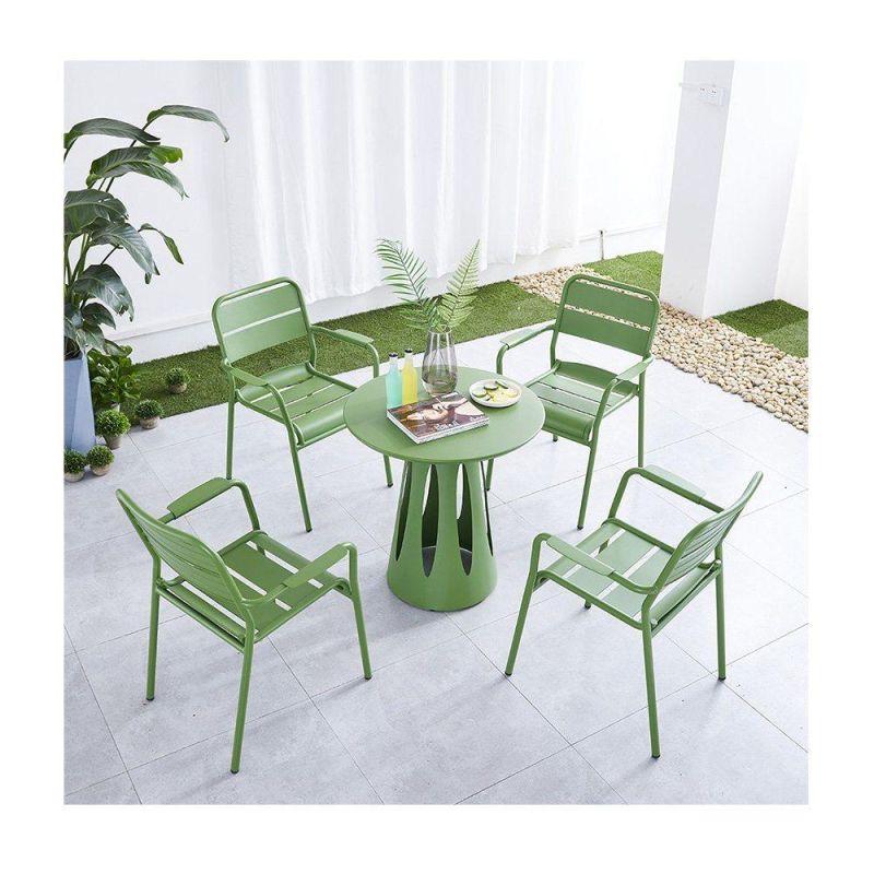 Wholesale Stackable Aluminum Park Garden Public Leisure Chair