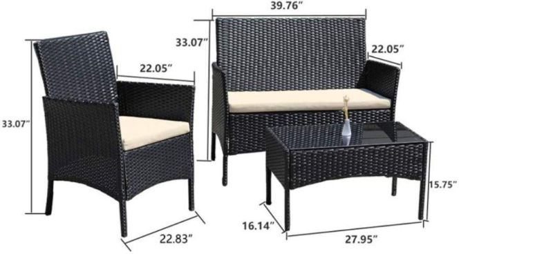 Factory Price Rattan Outdoor Garden Sofa