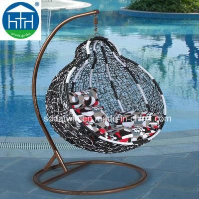 Wholesale PE Rattan Hanging Swing Round Chair for Garden Furniture