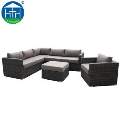 Popular L Shape Outdoor Garden Furniture Sectional Wicker Sofa Sets