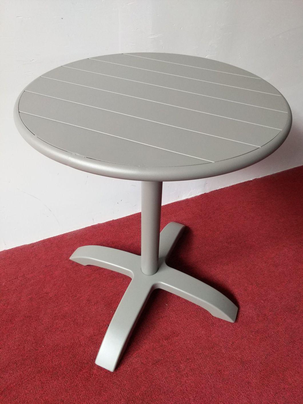 Modern Outdoor Bistro Balcony Garden Aluminum Dining Round Bar Table