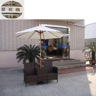 Popular Outdoor Hotel Double Chair Set Garden Rattan Chair