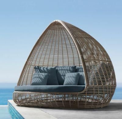 Skyline Design Shade Mushroom Rattan Garden Daybed