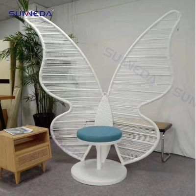 Unique Creative Style Custom Aluminum Frame Butterfly Single Chair