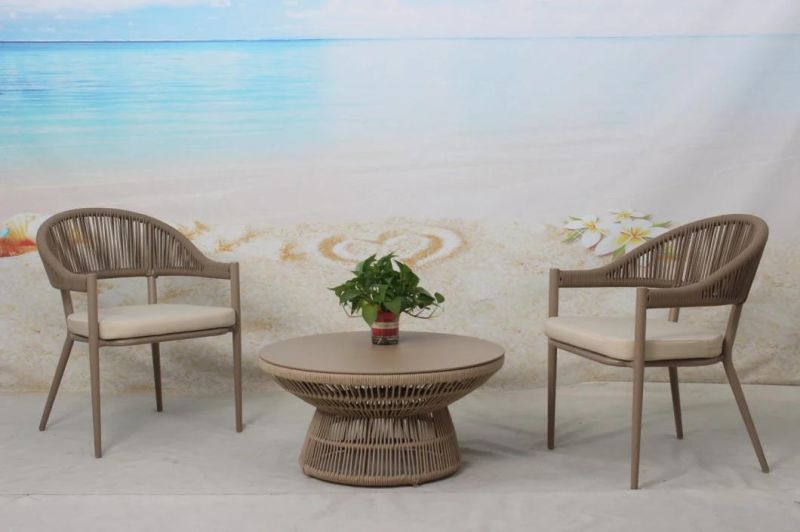 Rope Material Table and Chair for Outdoor Patio