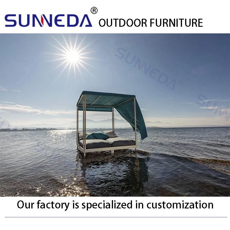 Simple Style Sunshade Sectional Sun Villa Beach Pool Lounger Set