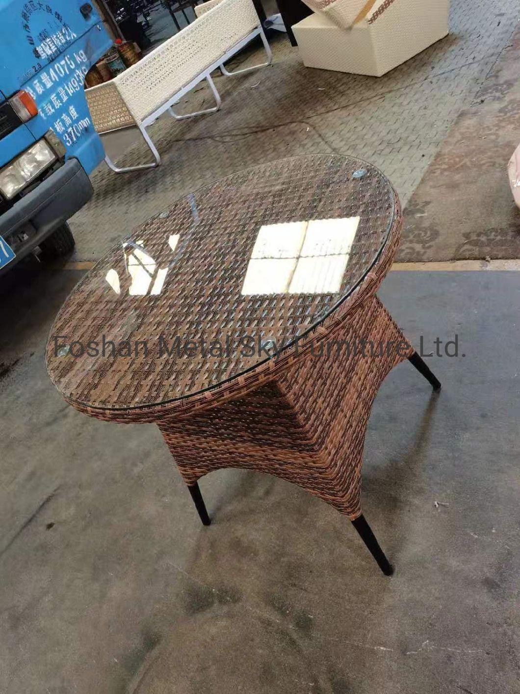 Outdoor Leisure Hotel Restaurant Patio Garden Aluminum Rattan Wicker Sofa