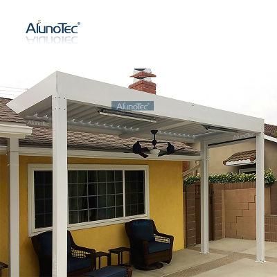 Direct Factory Restaurant Awning Canopy Outdoor Pergola Covers Louvered Pergolas Roof System With Rain Sensor