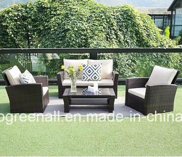 4PCS Kd Outdoor Garden Furniture for Patio Rattan Wicker Sofa
