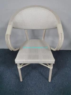 High Quality Powder Aluminum Wicker Chair Waterproof Garden Rattan Wicker Chair