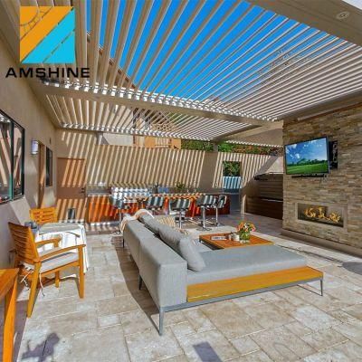 Custom Sunshade Waterproof Outdoor Garden Louvered System Gazebo Pergolas Bioclimatica Aluminum Pergola