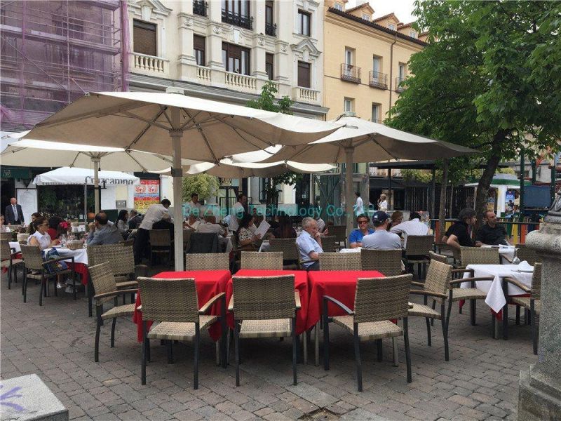 Patio Garden Aluminium Leisure Rattan with Plastic Wood Arm Chair Modern Furniture