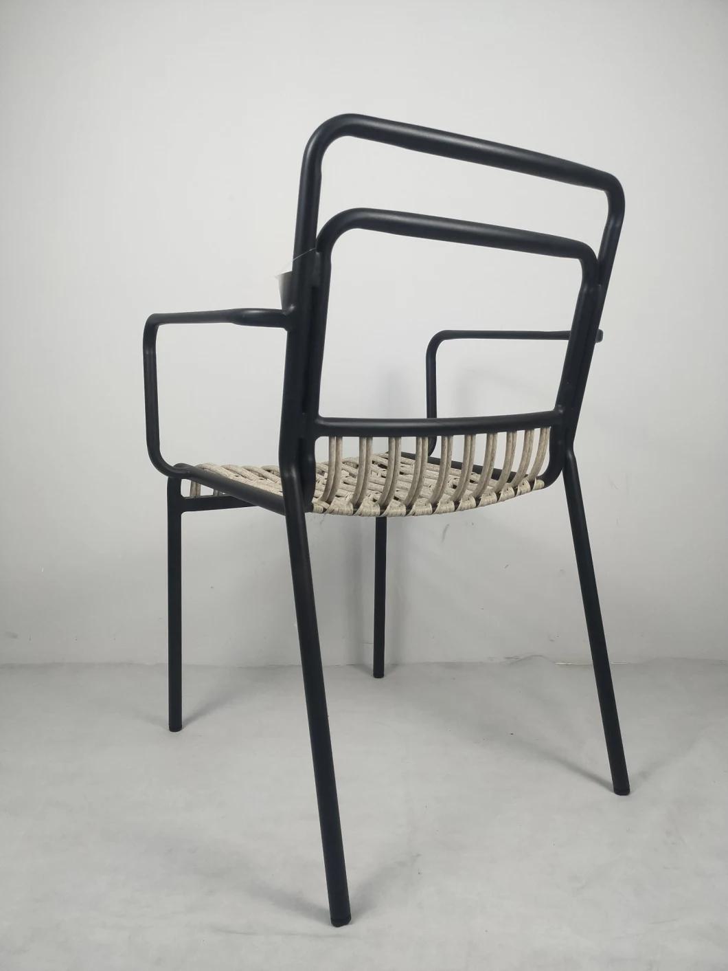 Top Quality Waterproof Project Customized Wicker Stackable Outdoor Cafe Leisure Bar Chair