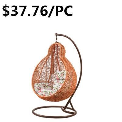 Modern Metal Frame PE Rattan Outdoor Furniture Patio Swing Chair