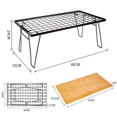 BBQ Camping Picnic Gridding Easy Folding Metal Outdoor Table
