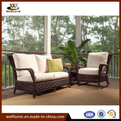 Living Room Rattan Sofa &amp; Rocking Sofa Set (WF-050026)