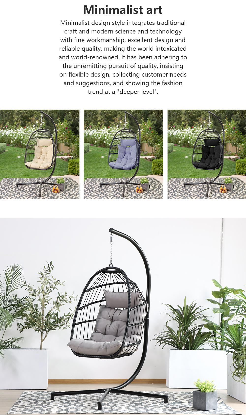 China Metal Customized OEM Foshan Egg Aluminium Swing Wicker Furniture Hang Chair