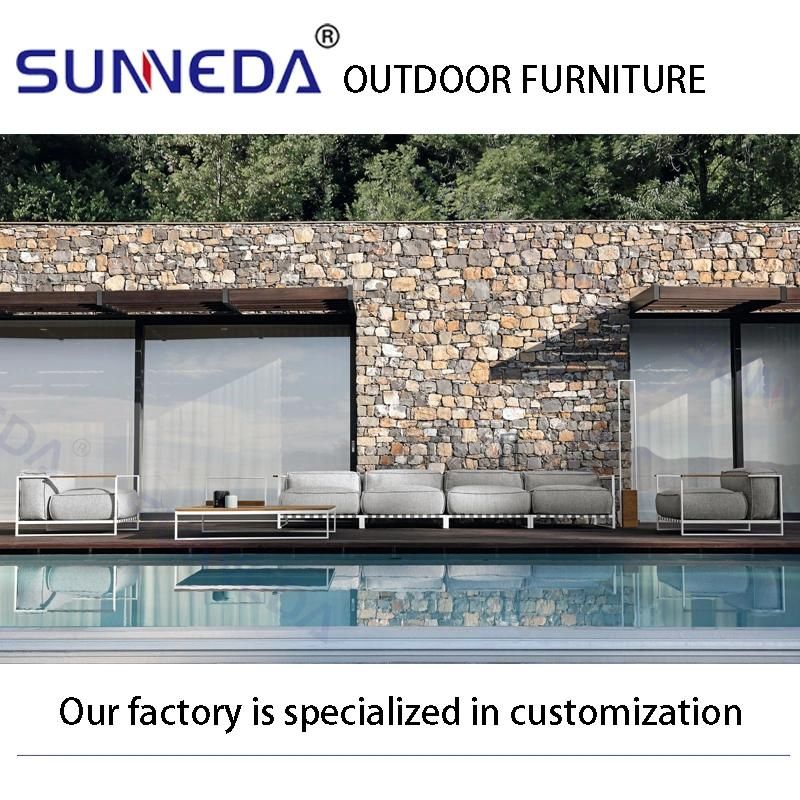 Hotel Modern Outdoor Comfortable Sofa with Bread Type Waterproof Cushion