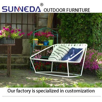 Outdoor Hot-Selling Simple Patio Weave Wide Flat Webbing Chaise Chair
