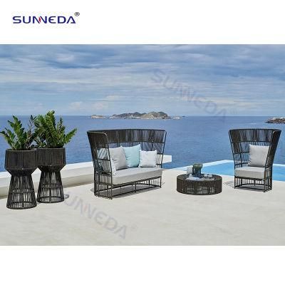 Luxury Hotel Aluminum Sofa Set Garden Leisure Rope Chair